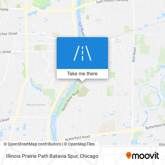 Mapa de Illinois Prairie Path Batavia Spur