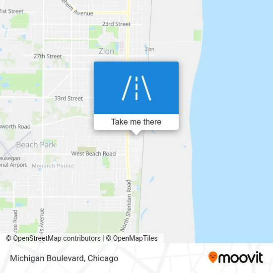 Michigan Boulevard map