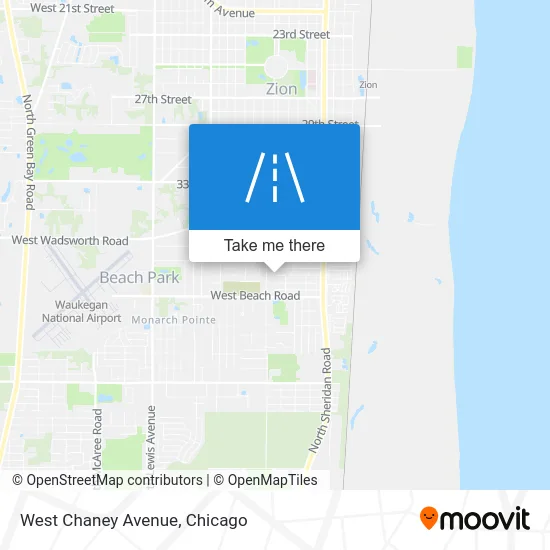 West Chaney Avenue map