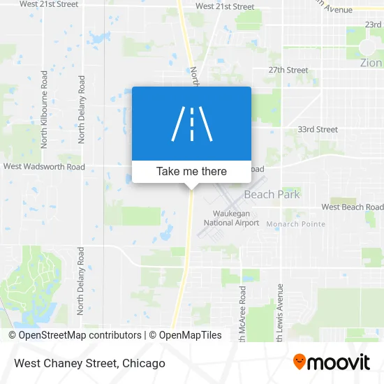 West Chaney Street map