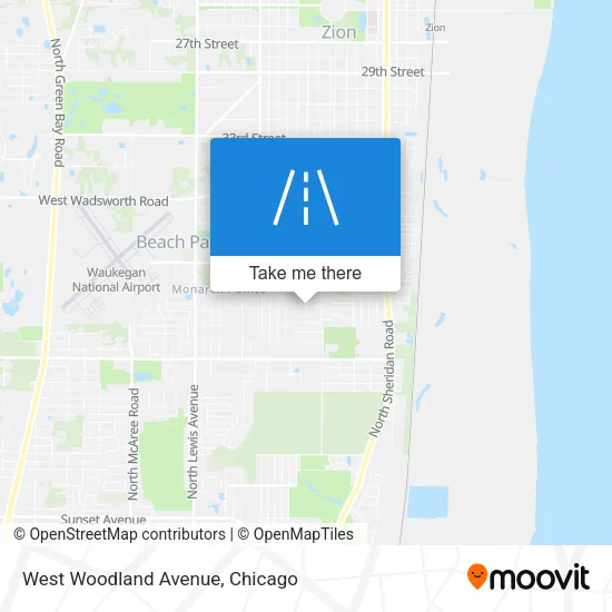 Mapa de West Woodland Avenue