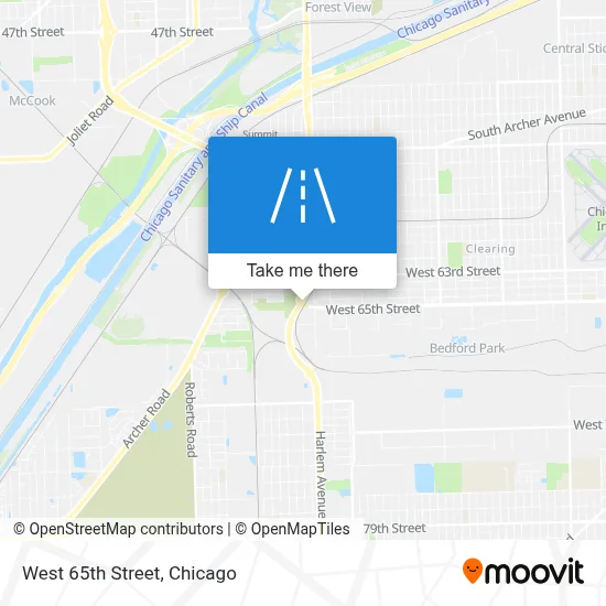 West 65th Street map