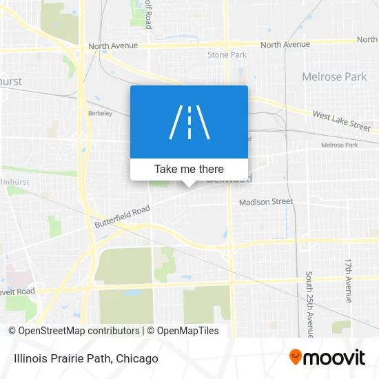 Illinois Prairie Path map