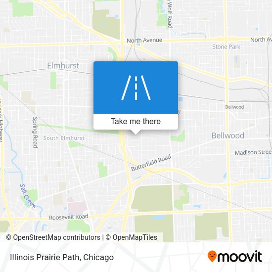 Mapa de Illinois Prairie Path