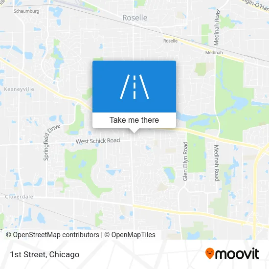 1st Street map
