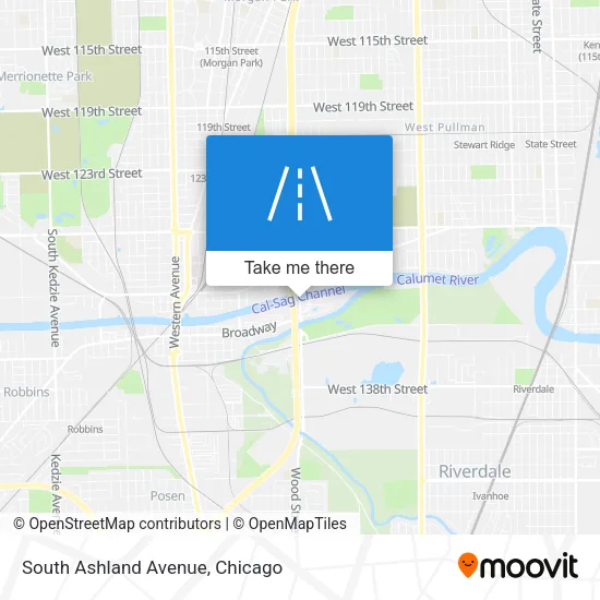 South Ashland Avenue map