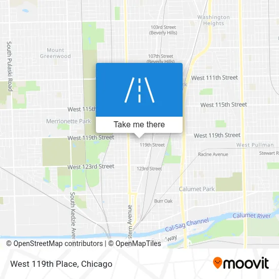 West 119th Place map