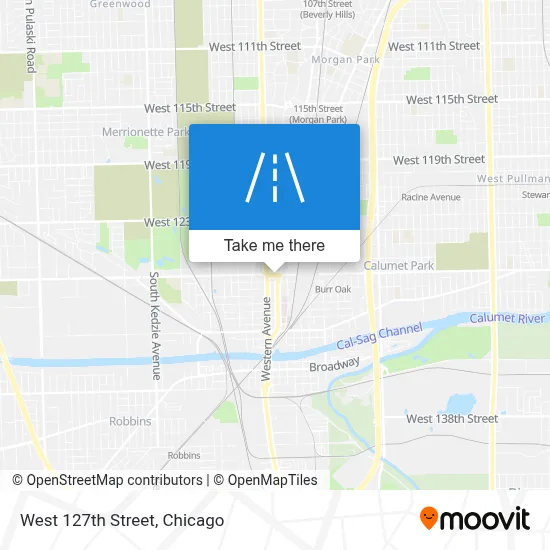 West 127th Street map