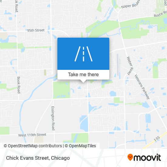 Chick Evans Street map