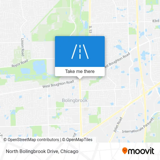 North Bolingbrook Drive map