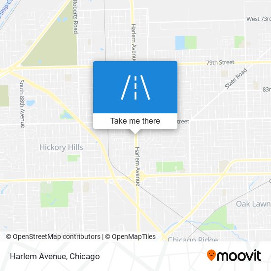 Harlem Avenue map