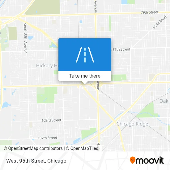 West 95th Street map