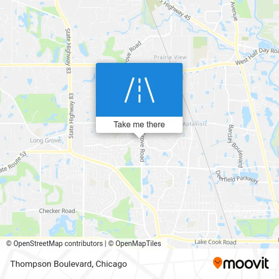 Thompson Boulevard map