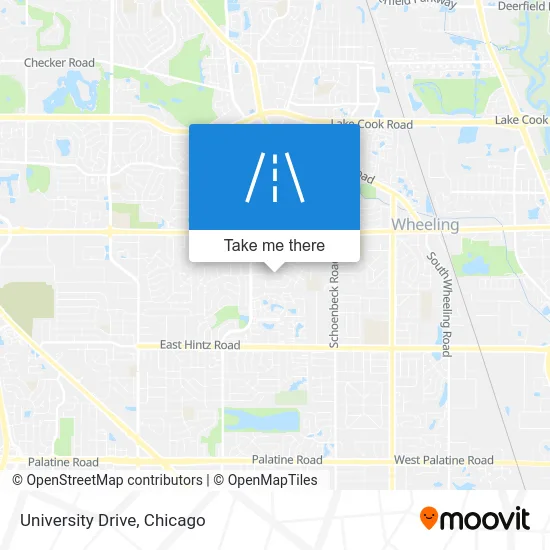 University Drive map