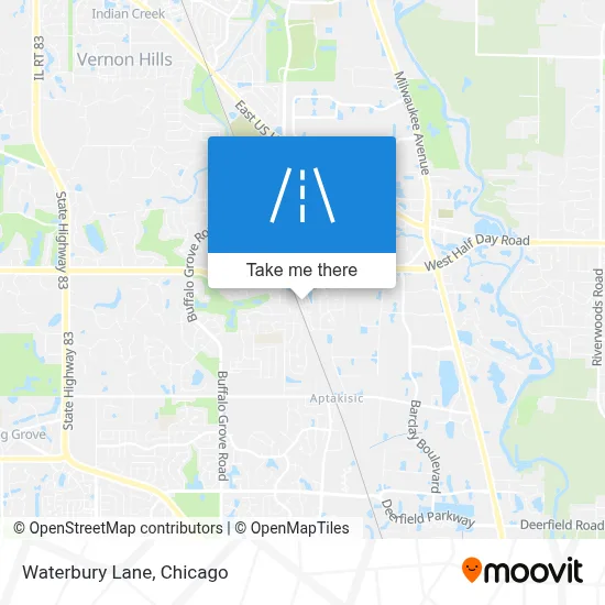 Waterbury Lane map