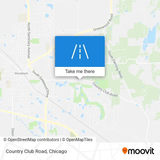 Country Club Road map