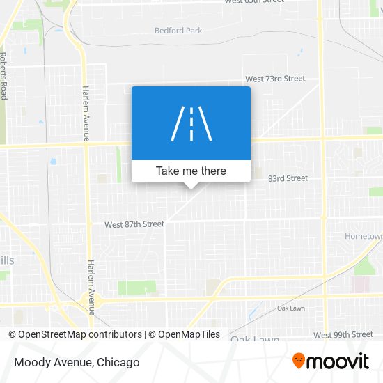 Mapa de Moody Avenue