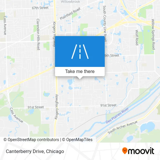 Canterberry Drive map