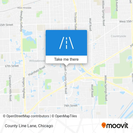 County Line Lane map