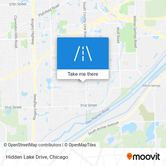 Hidden Lake Drive map
