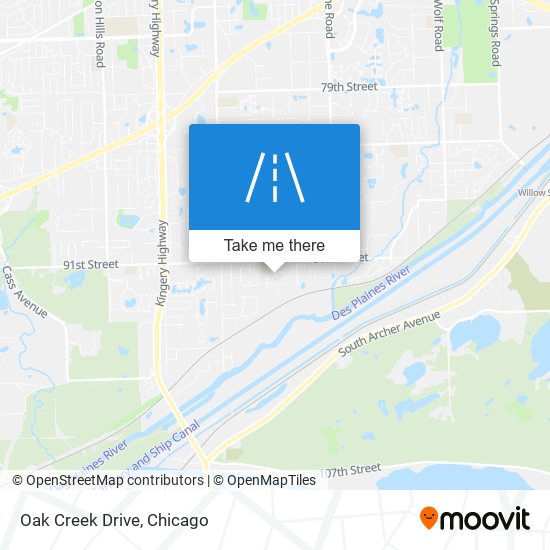 Oak Creek Drive map