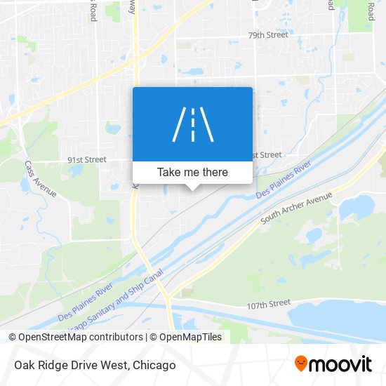 Mapa de Oak Ridge Drive West