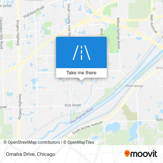 Omaha Drive map