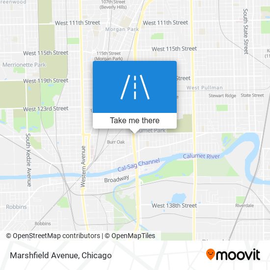 Marshfield Avenue map