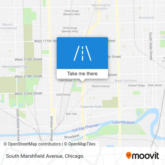 South Marshfield Avenue map