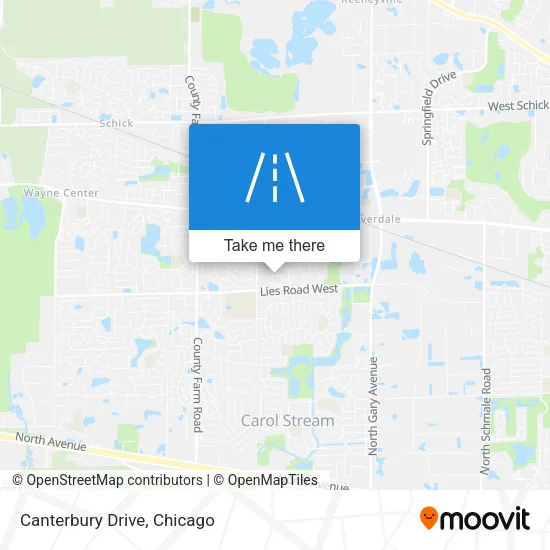 Canterbury Drive map