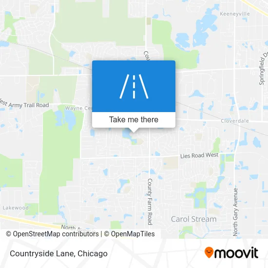 Countryside Lane map