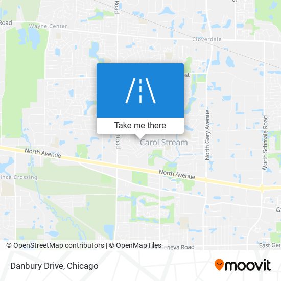 Danbury Drive map