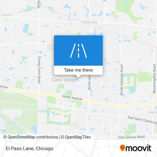 El Paso Lane map
