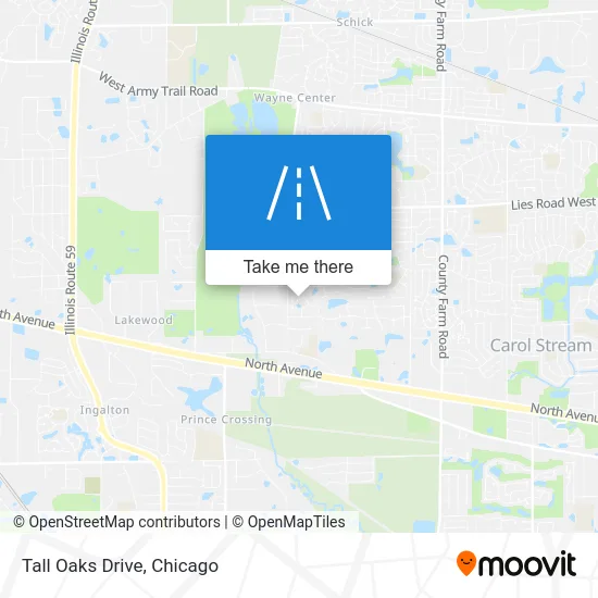 Tall Oaks Drive map