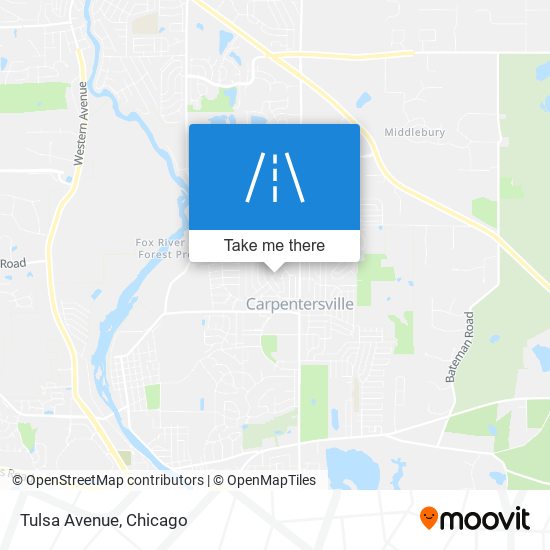 Tulsa Avenue map