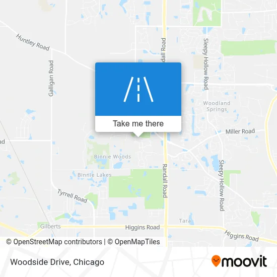 Woodside Drive map
