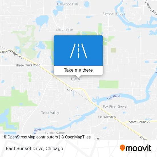 East Sunset Drive map