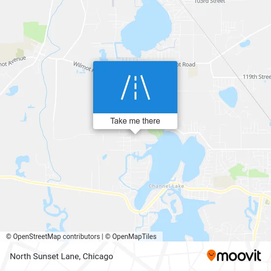 North Sunset Lane map