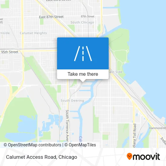 Calumet Access Road map