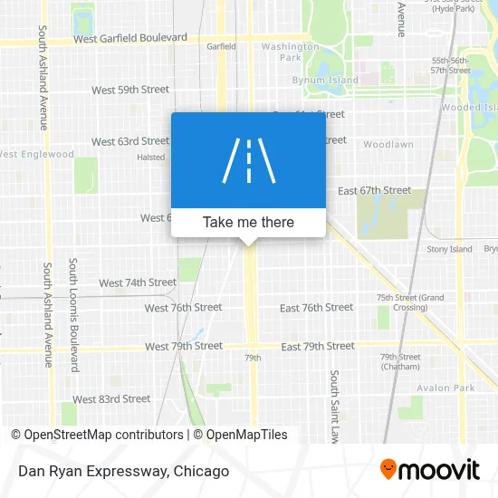 Dan Ryan Expressway map