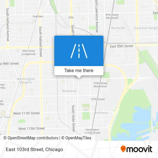 East 103rd Street map