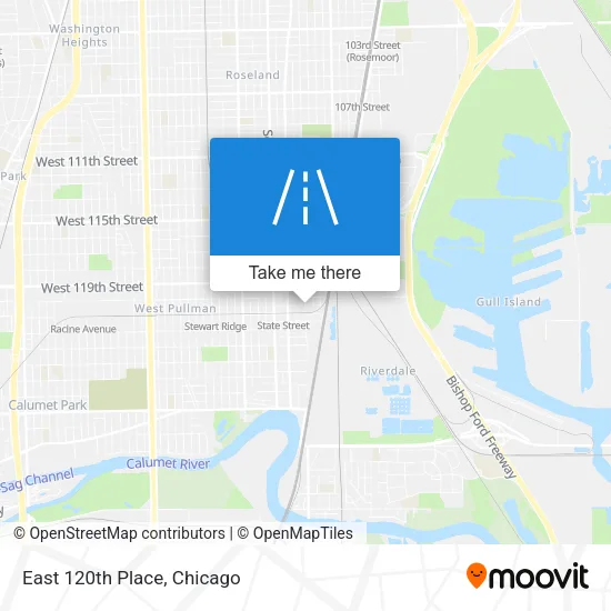 East 120th Place map