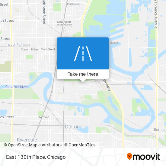 East 130th Place map