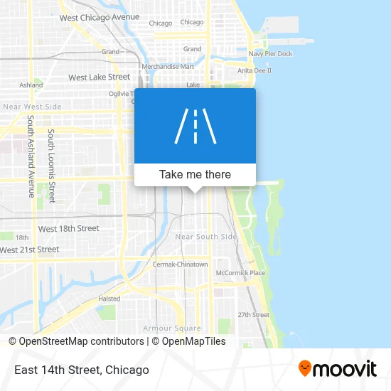 East 14th Street map