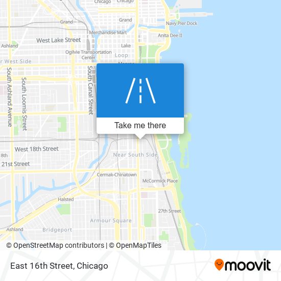 East 16th Street map