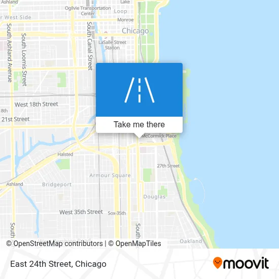 East 24th Street map