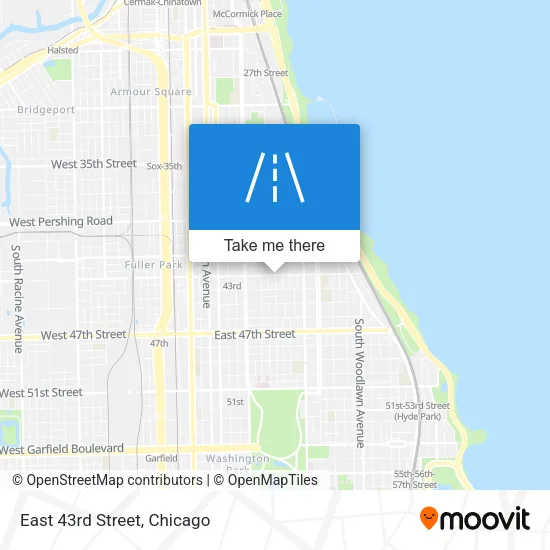 East 43rd Street map