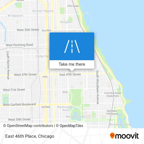 East 46th Place map