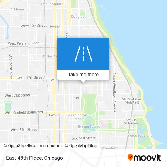East 48th Place map