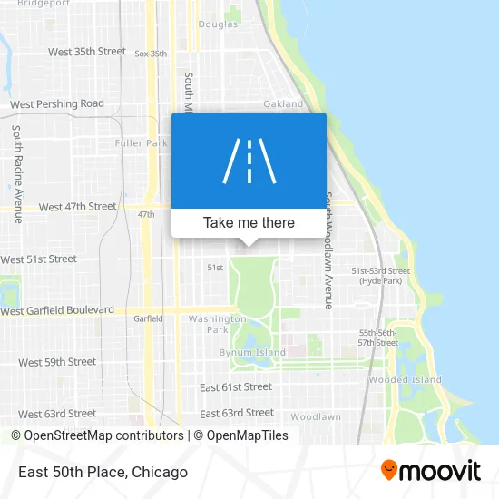 East 50th Place map